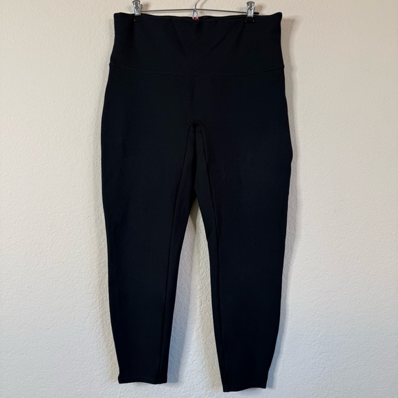 SPANX Women’s Black Leggings Sz 1X Stretch High Waist Skinny Pull On Pants Crop - Picture 9 of 9